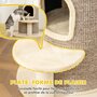 Voir la diapositive 6 : PAWHUT Arbre à chat cylindrique - tour à griffer pour chat H.61cm - tonneau griffoir - 2 niveaux + plateforme - sisal peluche beige