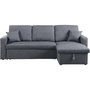 Voir la diapositive 4 : Habitat et Jardin Canapé d'angle convertible/ réversible avec coffre  Alain II  - 3 places - Gris foncé