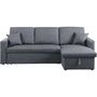 Voir la diapositive 4 : Habitat et Jardin Canapé d'angle convertible/ réversible avec coffre  Alain II  - 3 places - Gris foncé
