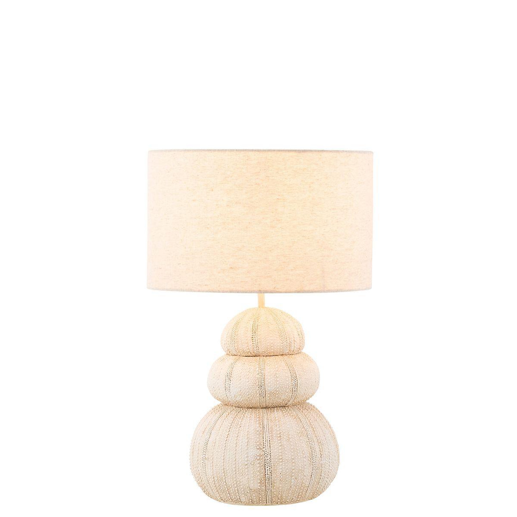 Voir la diapositive 2 : J-LINE Lampe à poser  oursin  47cm beige