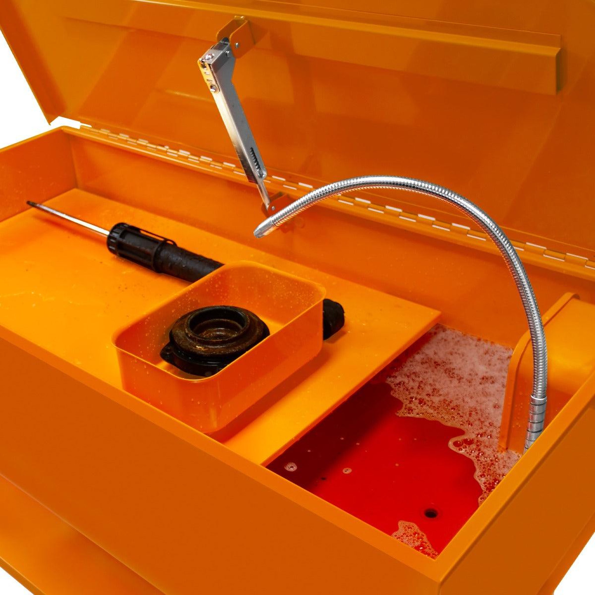 Voir la diapositive 3 : MONSTERSHOP Cabine de nettoyage haute pression pour pièces détachées - 180 l