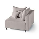 LISA DESIGN Edinburg - module d'assise d'angle droit - en velours côtelé. Coloris disponibles : Noir, Bleu, Beige, Gris, Jaune, Orange, Vert