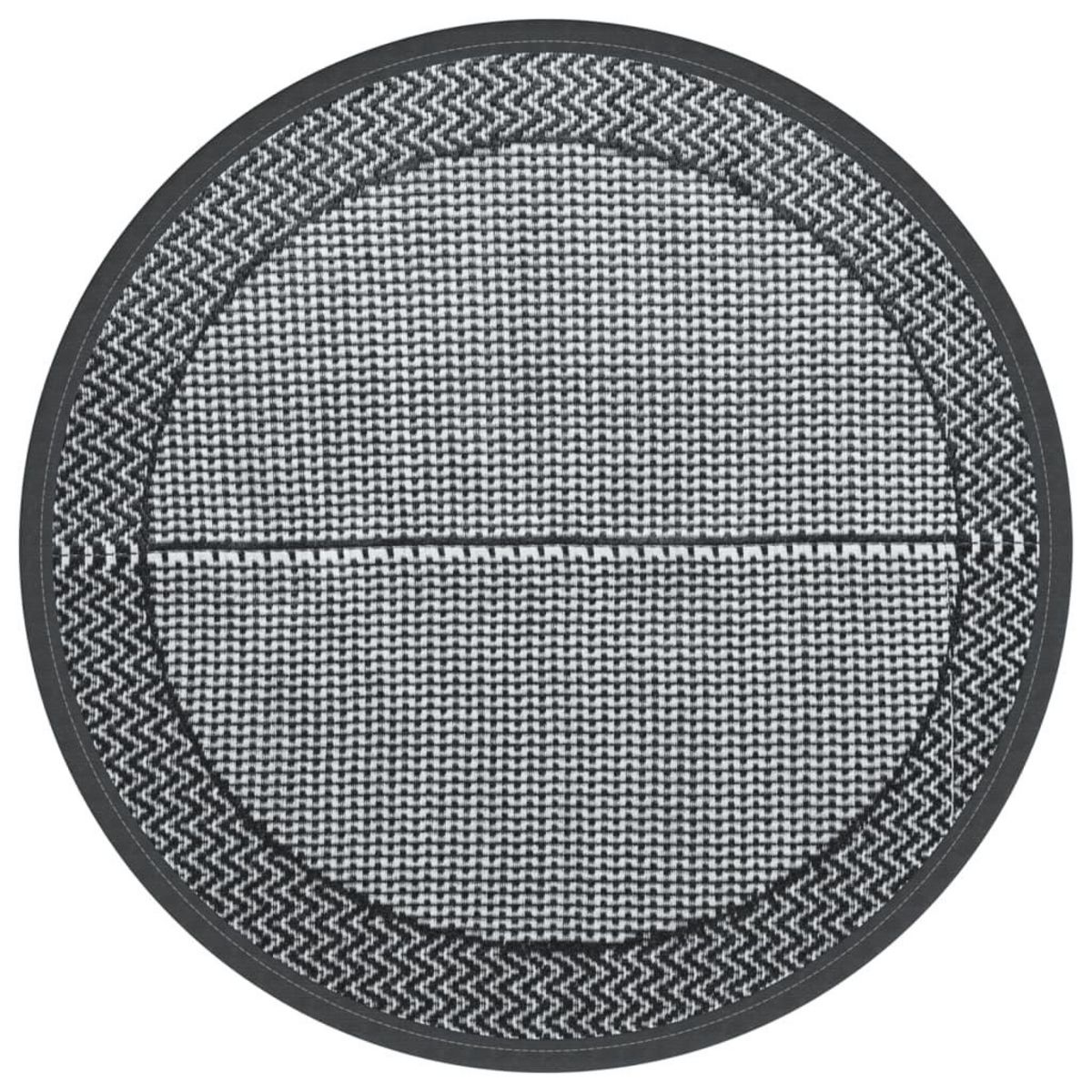 VIDAXL Tapis d'exterieur ARAKIL gris Ø200 cm PP