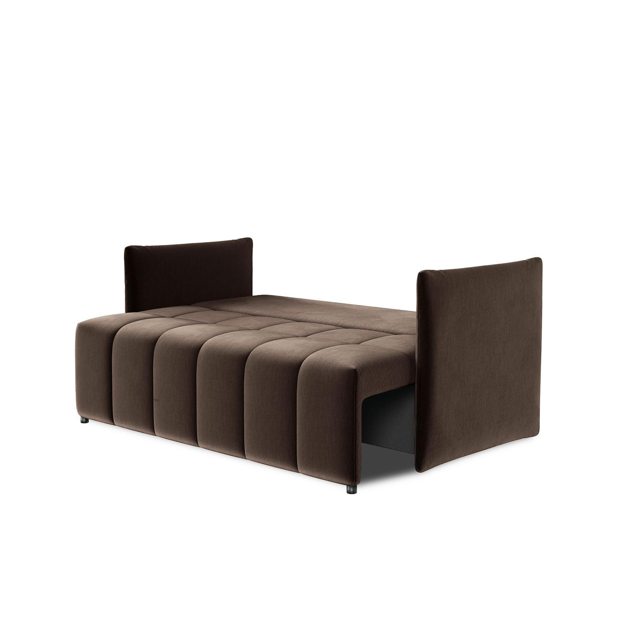 Voir la diapositive 3 : BEST MOBILIER Petra - canapé 3 places convertible avec coffre - en velours