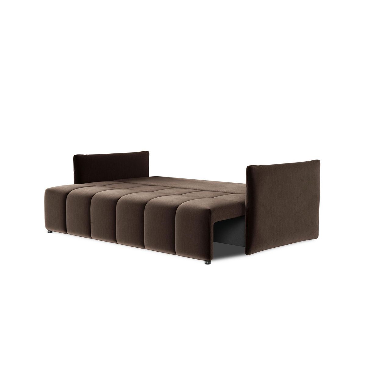 BEST MOBILIER Petra - canapé 3 places convertible avec coffre - en velours