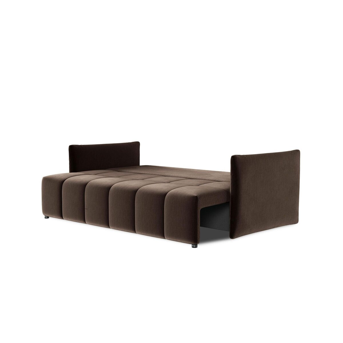 BEST MOBILIER Petra - canapé 3 places convertible avec coffre - en velours