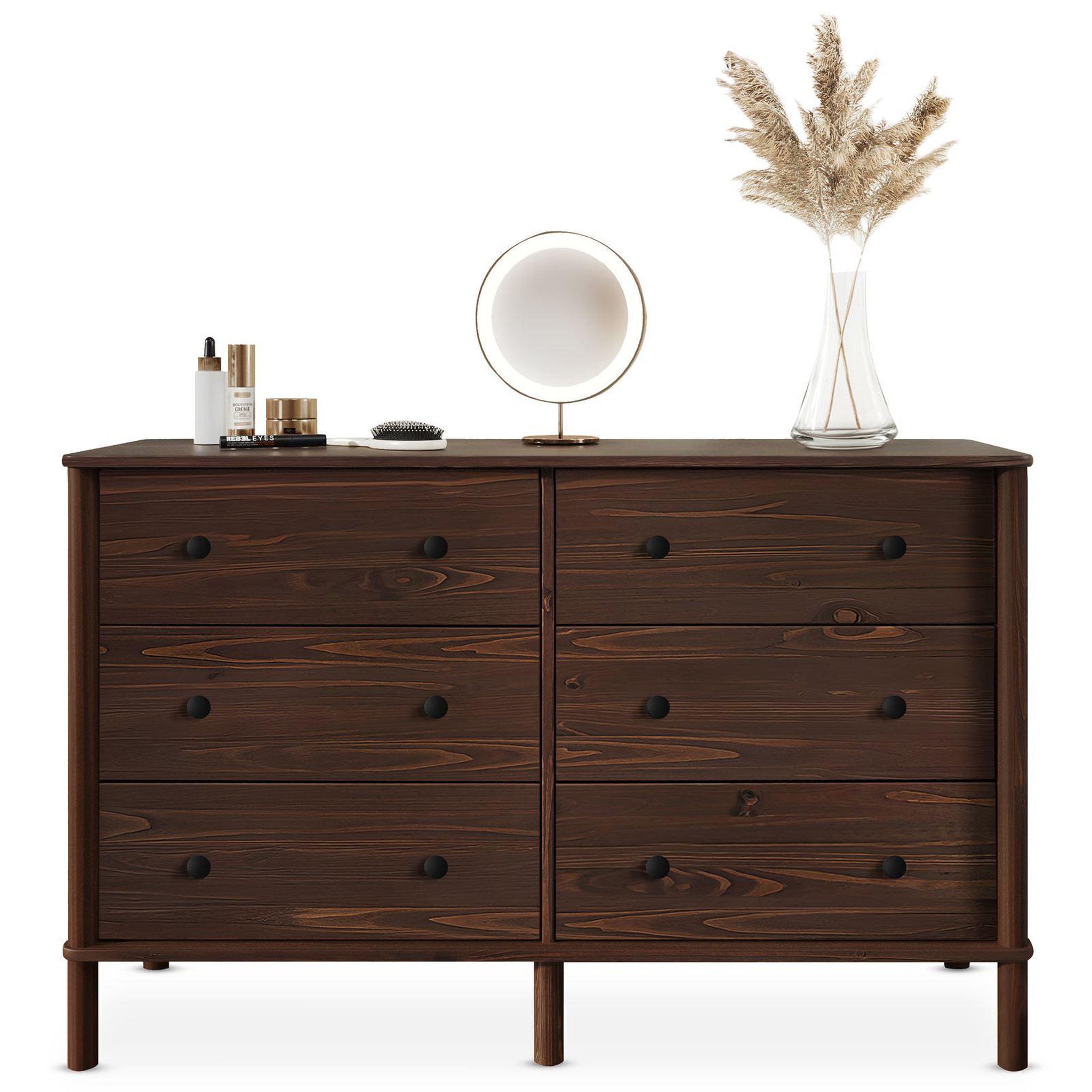 Voir la diapositive 1 : IDIMEX Commode APOANA L 132 cm 6 tiroirs en bois massif