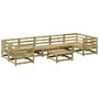 Voir la diapositive 1 : VIDAXL Salon de jardin 8 pcs bois de pin impregne