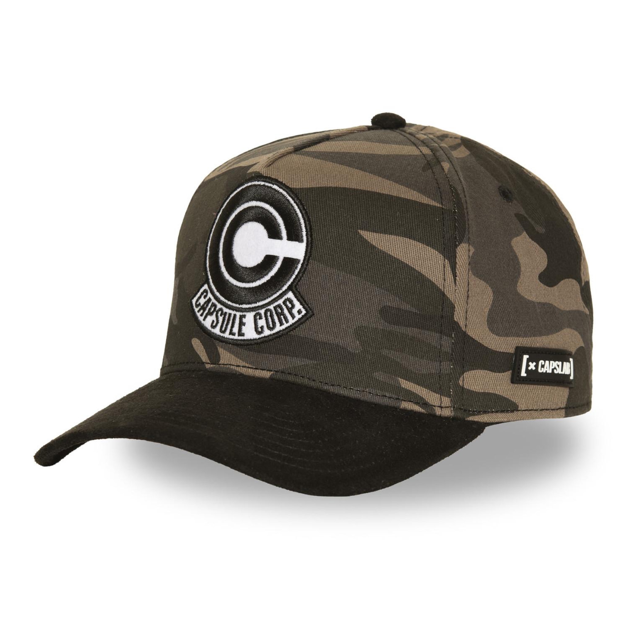 CAPSLAB Casquette trucker avec filet et logo brodé dragon ball capsule. Coloris disponibles : Vert