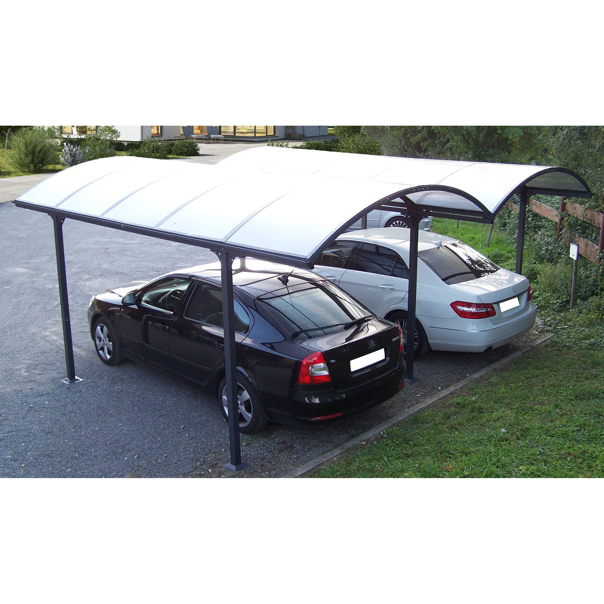 Voir la diapositive 2 : Carport aluminium 2 voitures 28,62m² Blackpool