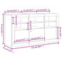 Voir la diapositive 6 : VIDAXL Buffet avec lumieres LED blanc 123x37x67 cm