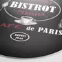 Paris Prix Set de Table Rond Imprimé  Bistrot  36cm Noir