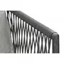 MARKET24 Canapé de jardin DKD Home Decor Noir Polyester Corde Aluminium (192 x 163 x 86 cm)