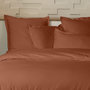 Voir la diapositive 3 : Home collection Parure de couette 100%percale de coton 80 fils/cm2-uni lin
