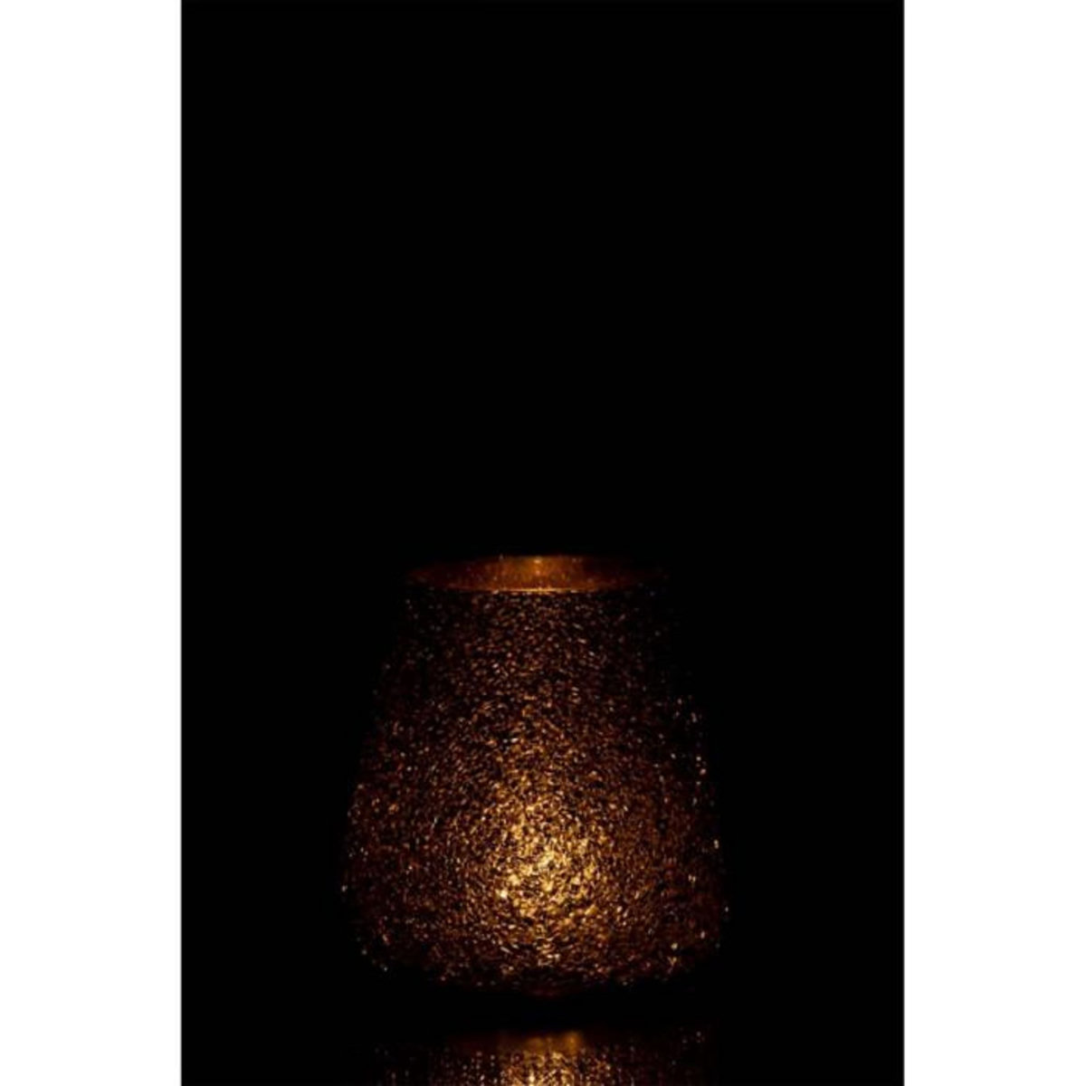 Paris Prix Photophore en Verre  Paillettes  16cm Vert