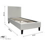 Voir la diapositive 3 : Habitat et Jardin Lit  Lina  - 90 x 190 cm - Beige