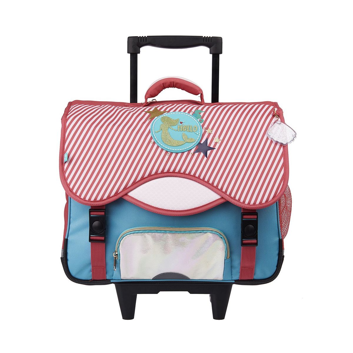 AUCHAN Cartable à roulettes 41 cm CM1/CM2 multicolore Fashion Mermaid