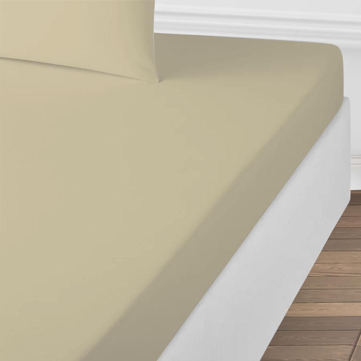 FUTURE HOME Drap housse uni en coton 57 fils