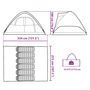 Voir la diapositive 6 : VIDAXL Tente familiale a dome 6 personnes bleu impermeable