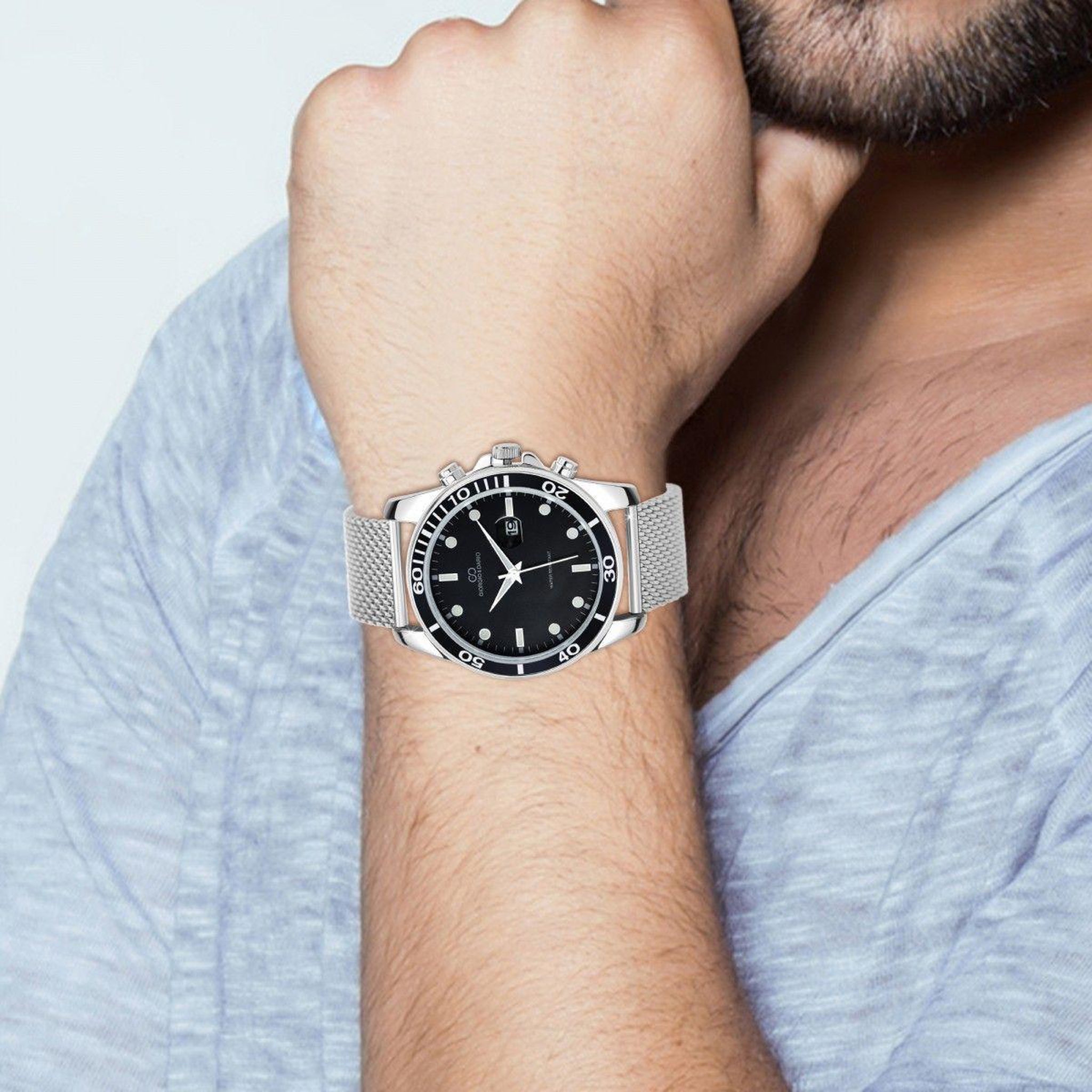 Voir la diapositive 2 : SC CRYSTAL Montre homme quartz SC Crystal