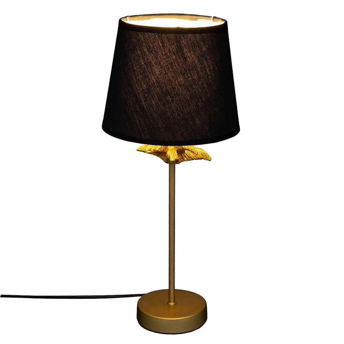 ATMOSPHERA Lampe à Poser Palmier  Artif  45cm Or & Noir
