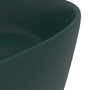 Voir la diapositive 5 : VIDAXL Lavabo rond de luxe Vert fonce mat 40x15 cm Ceramique