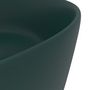 Voir la diapositive 5 : VIDAXL Lavabo rond de luxe Vert fonce mat 40x15 cm Ceramique