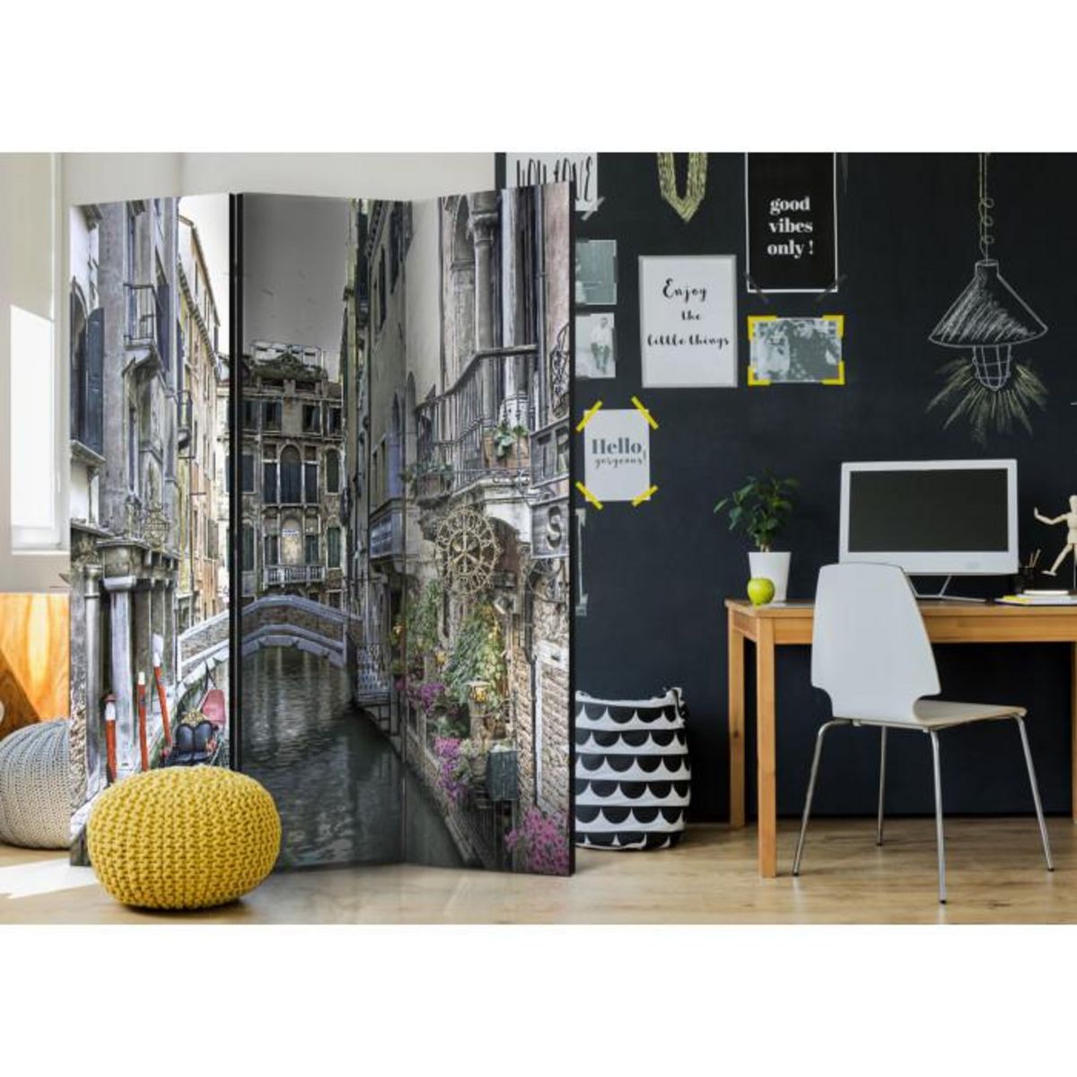 Paris Prix Paravent 3 Volets  Romantic Venice  135x172cm