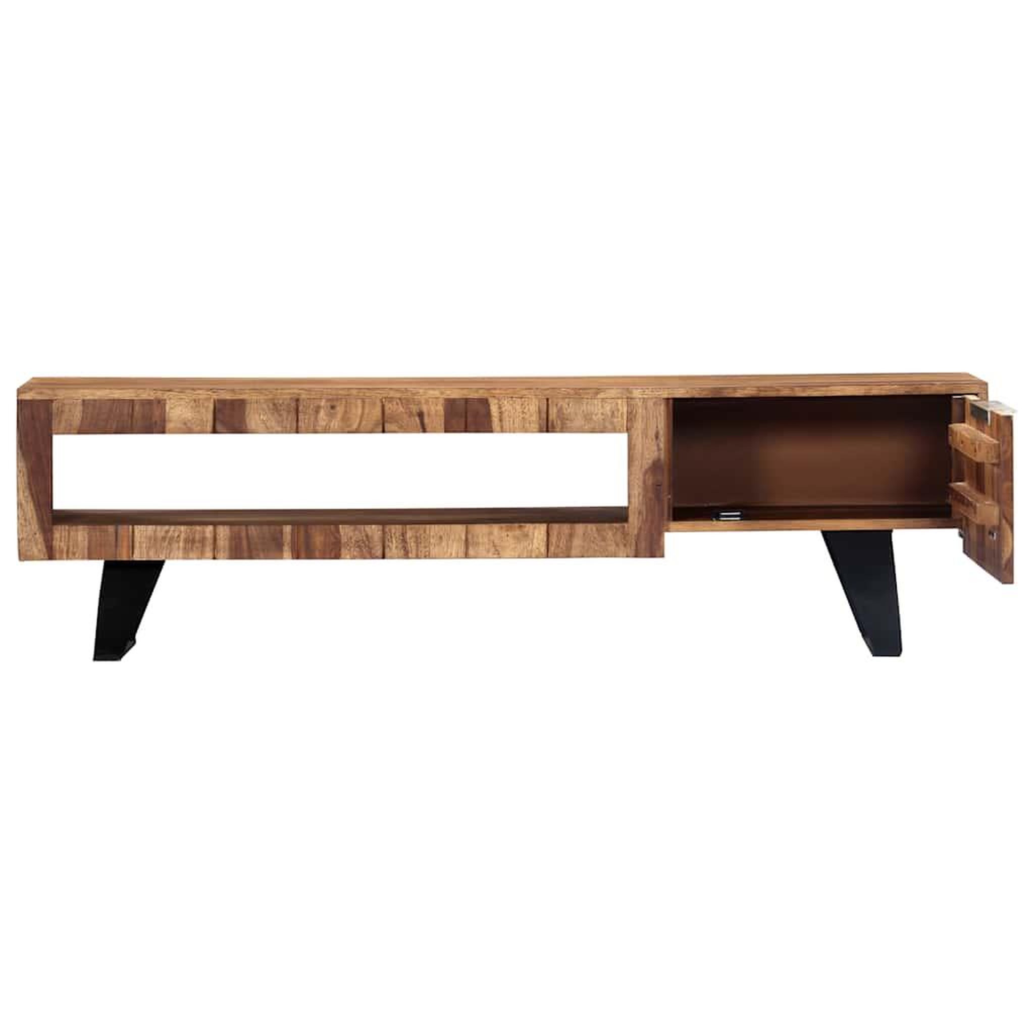 Voir la diapositive 3 : VIDAXL Meuble tv 140x30x40 cm bois massif