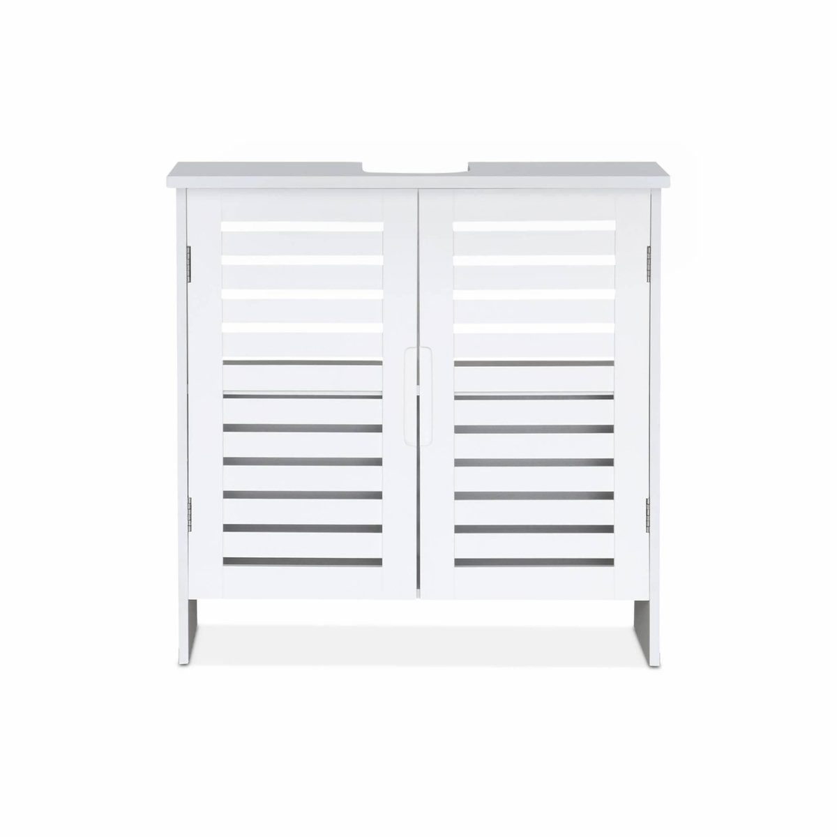 SWEEEK Meuble sous lavabo  - Rivage - 1 étagère. 2 portes ajourées. 2 niveaux de rangement