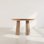 Voir la diapositive 2 : LISA DESIGN Freya - table à manger ronde extensible - effet bois - 4 à 8 personnes
