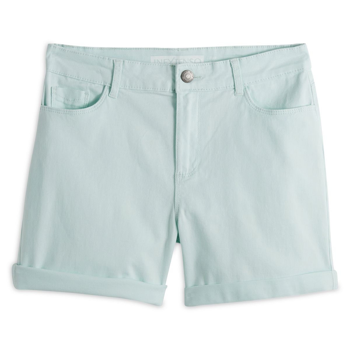 INEXTENSO Short twill turquoise femme