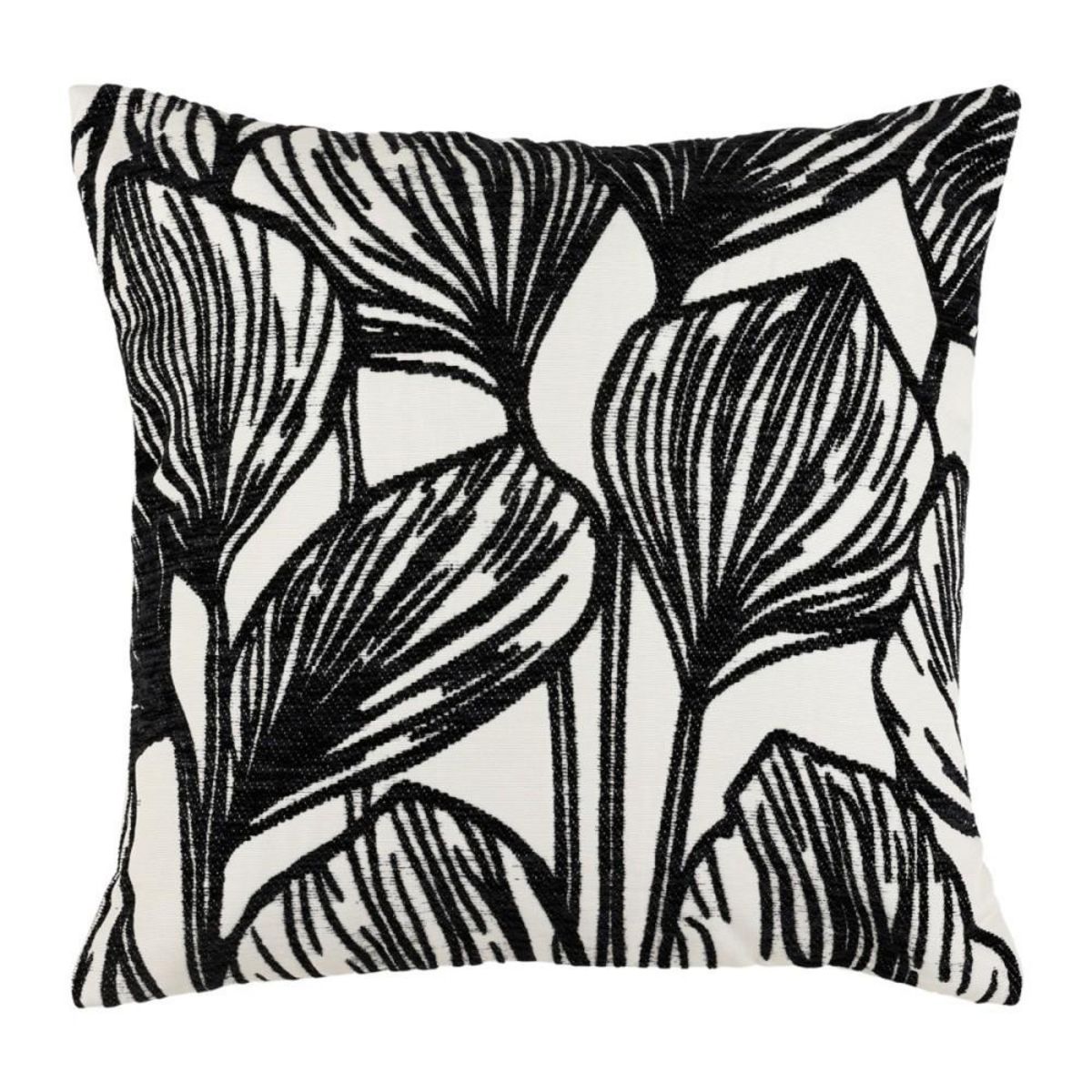 OSTARIA Housse de coussin 40x40 cm brodé feuilles