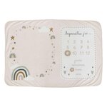 ATMOSPHERA Coffret couverture âge étape bébé Arc en ciel - Crème