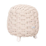 HESPERIDE Pouf Obbae pour salon de jardin, en maille synthétique lin - Hespéride