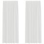 Voir la diapositive 2 : VIDAXL Rideaux en voile avec boucles 2 pcs blanc 140x225 cm