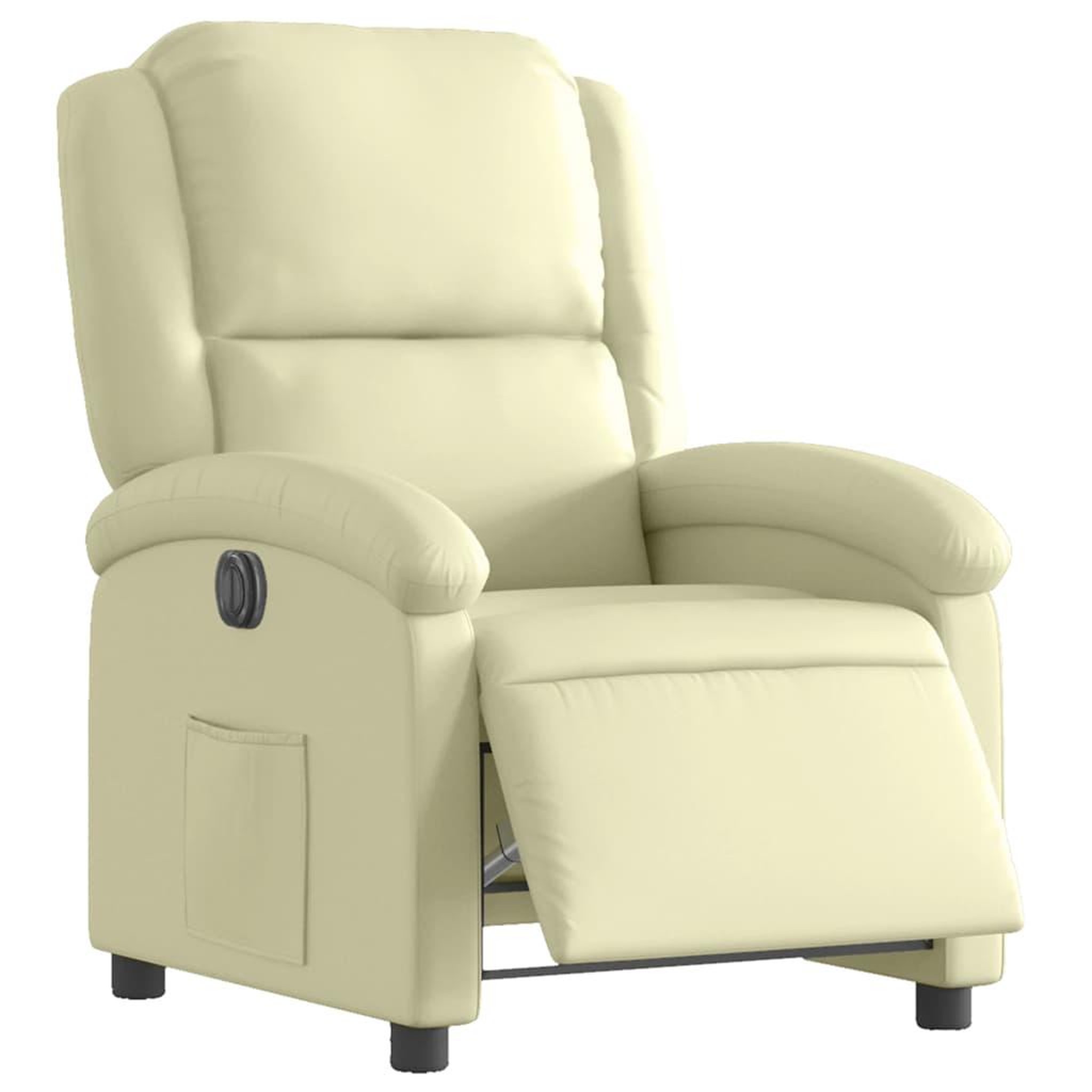 Voir la diapositive 3 : VIDAXL Fauteuil inclinable electrique creme cuir veritable
