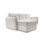 Voir la diapositive 5 : BEST MOBILIER Pocatello - canapé d'angle réversible 4 places - convertible avec coffre - en tissu bouclette
