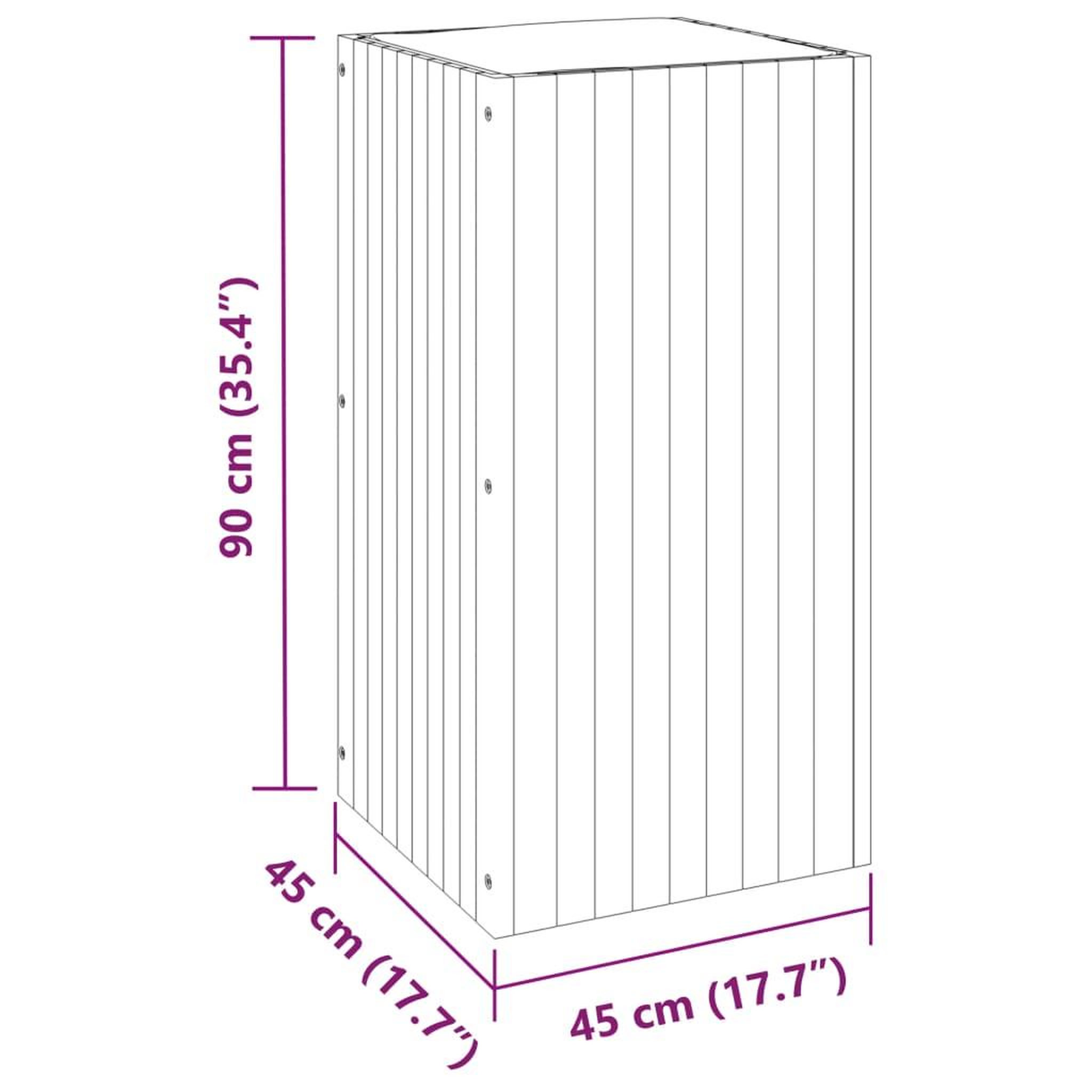 Voir la diapositive 6 : VIDAXL Jardiniere 45x45x90 cm bois massif d'acacia