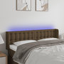 Voir la diapositive 1 : VIDAXL Tete de lit a LED Marron fonce 147x16x78/88 cm Tissu
