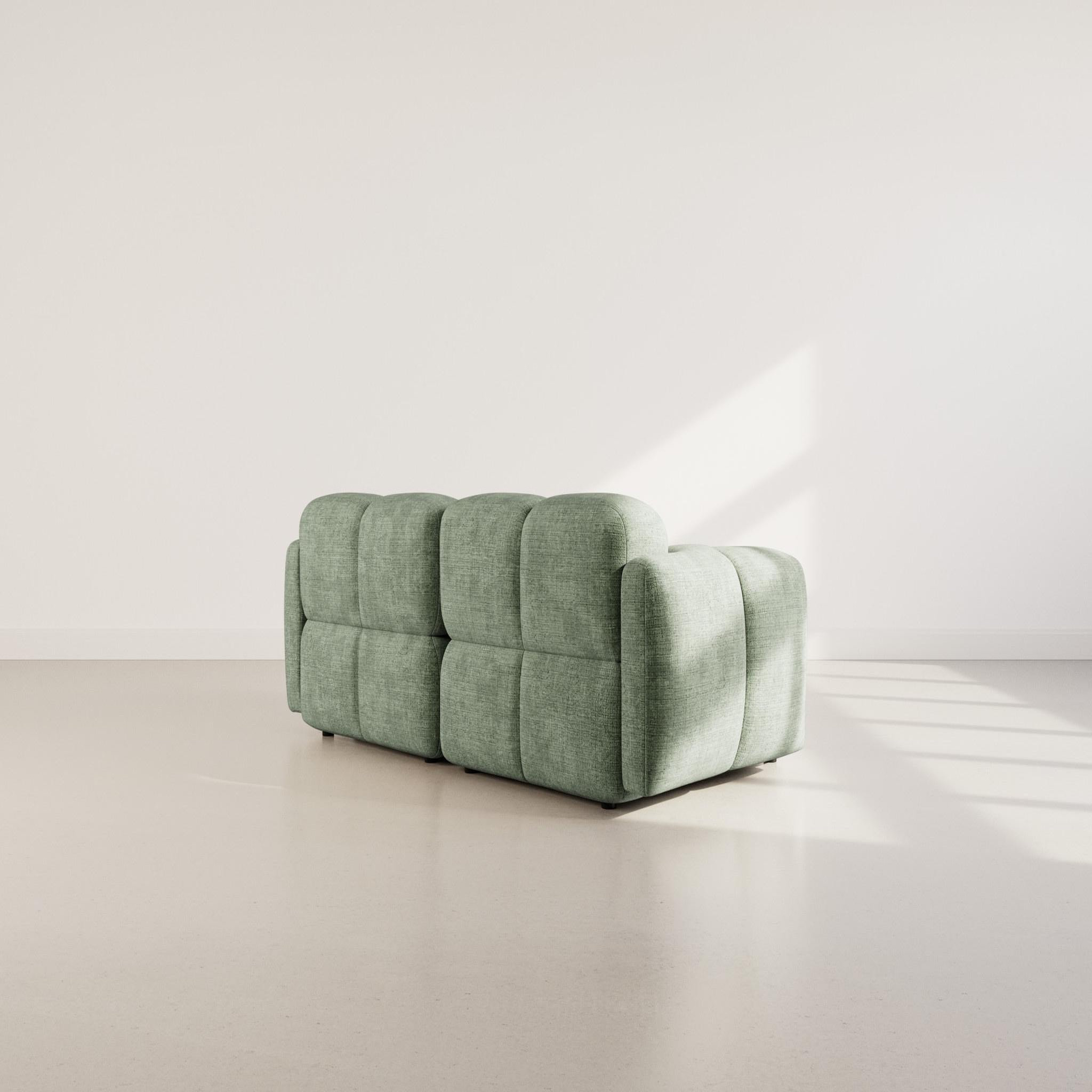 Voir la diapositive 5 : BEST MOBILIER Grace - canapé modulable 2 places en velours texturé