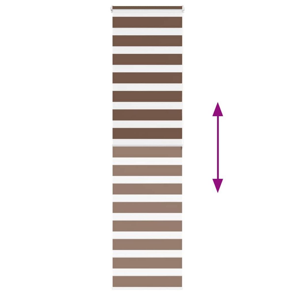 VIDAXL Store zebre marron 55x200 cm largeur du tissu 50,9 cm polyester