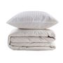 Voir la diapositive 3 : GENERIQUE Parure de lit - 1 housse de couette 220 x 240 cm + 2 taies d'oreiller 60 x 60 cm - 80% coton, 20% polyester - Creme