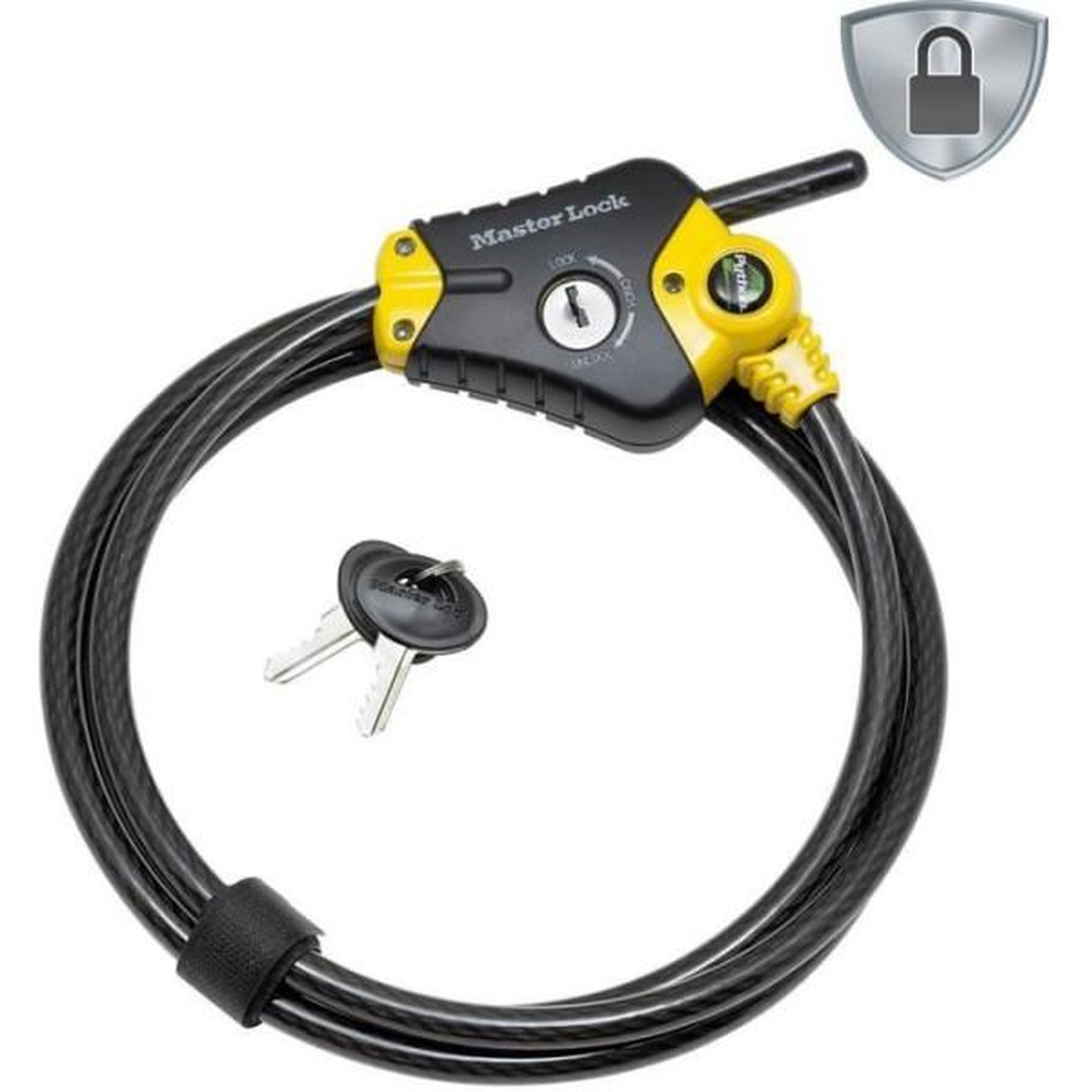 Master lock Antivol - MASTER LOCK - Python 8433EURD - Longueur ajustable de 30 cm a 1,8 m - Acier torsadé - Noir