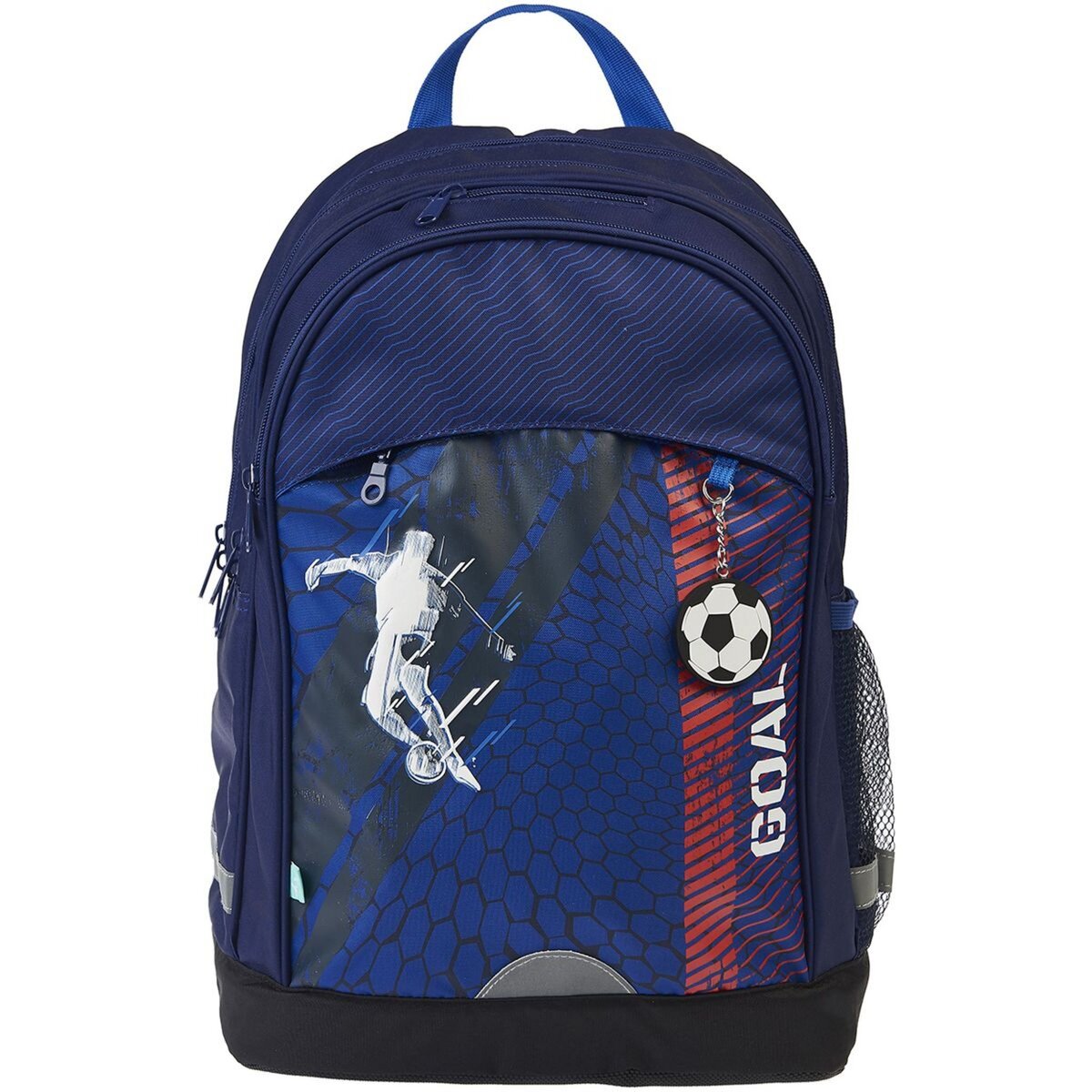 AUCHAN Sac dos 2 compartiments 43 cm bleu Player