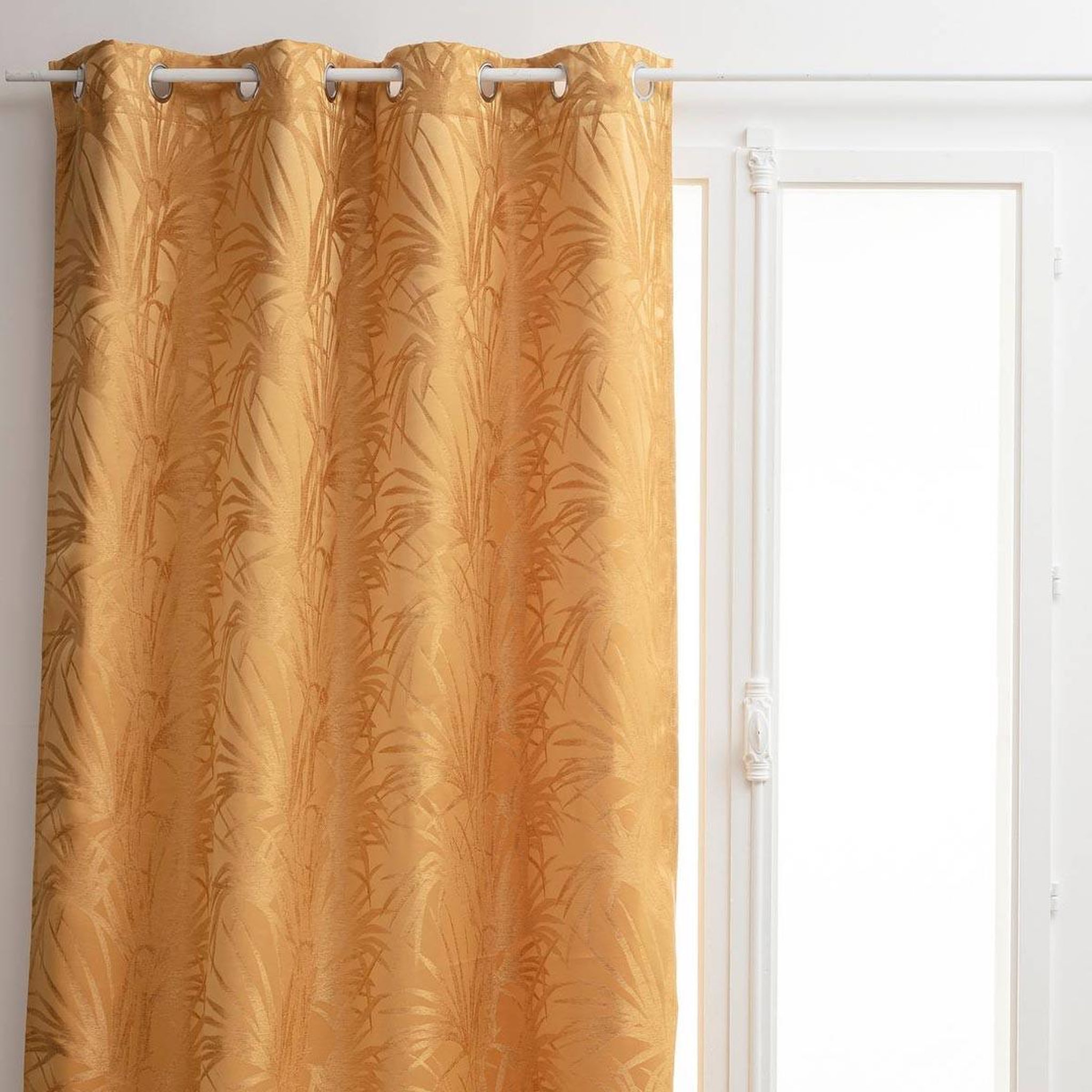 Voir la diapositive 1 : ATMOSPHERA Rideau occultant jacquard  kai  140x260cm ocre