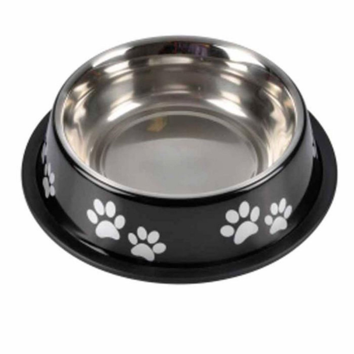 Paris Prix Gamelle Antidérapante Chien & Chat  Pattes  21cm Noir