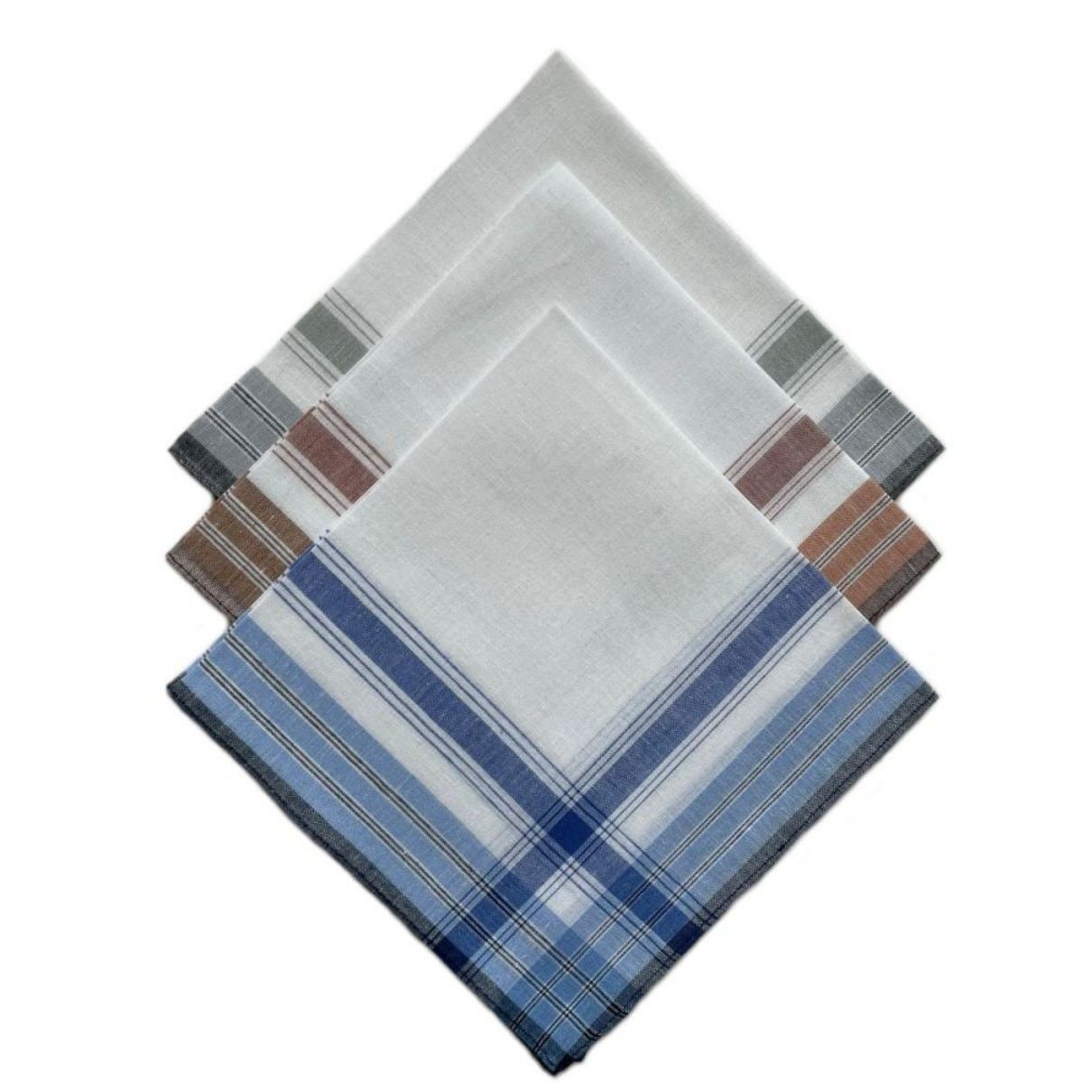 VANDERSICKEL Lot de 12 mouchoirs Homme 38x38cm 100% coton