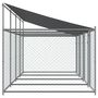 Voir la diapositive 5 : VIDAXL Cage pour chien avec toit et portes gris 8x2x2m acier galvanise