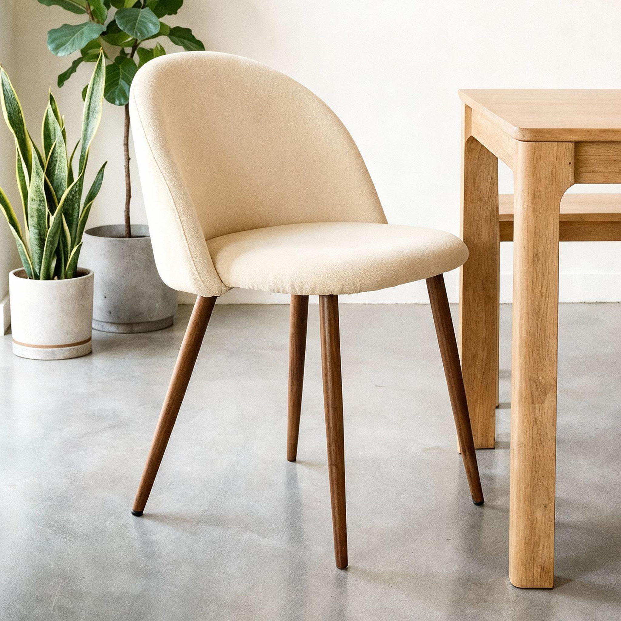 Voir la diapositive 2 : IDIMEX Lot de 2 chaises navia de salle à manger en velours